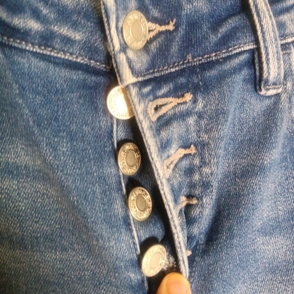 Vervet Blue Jeans High Rise Button Fly Skinny Size 28 - Picture 4 of 16